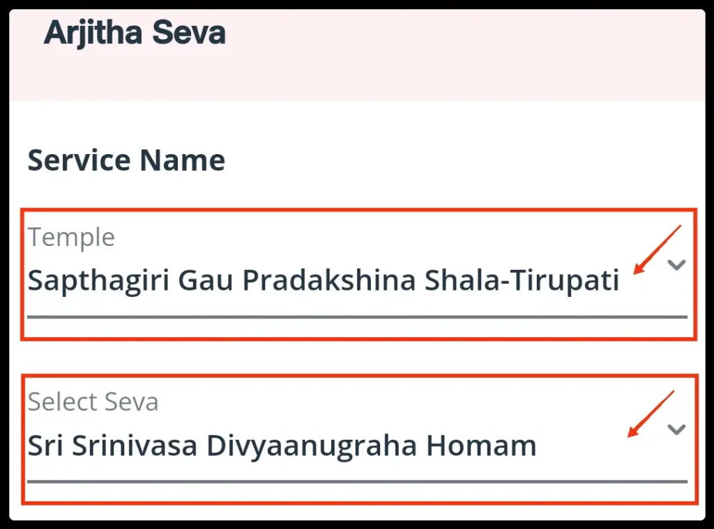Sri Srinivasa Divyaanugraha Homam booking 4